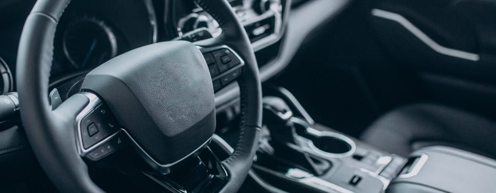 black car's interior