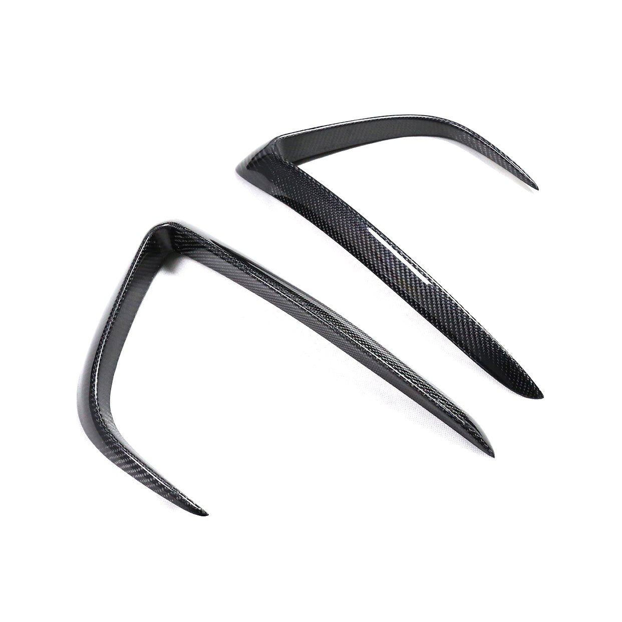 DynaCarbon™️ Carbon Front Bumper Fins for Tesla Model Y 2021-2022