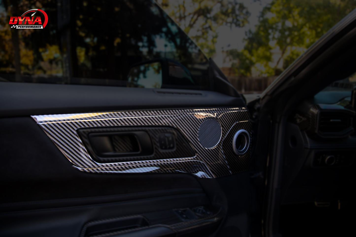 DynaCarbon™ Carbon Door Handle Panel trim kit for Ford Mustang 2024