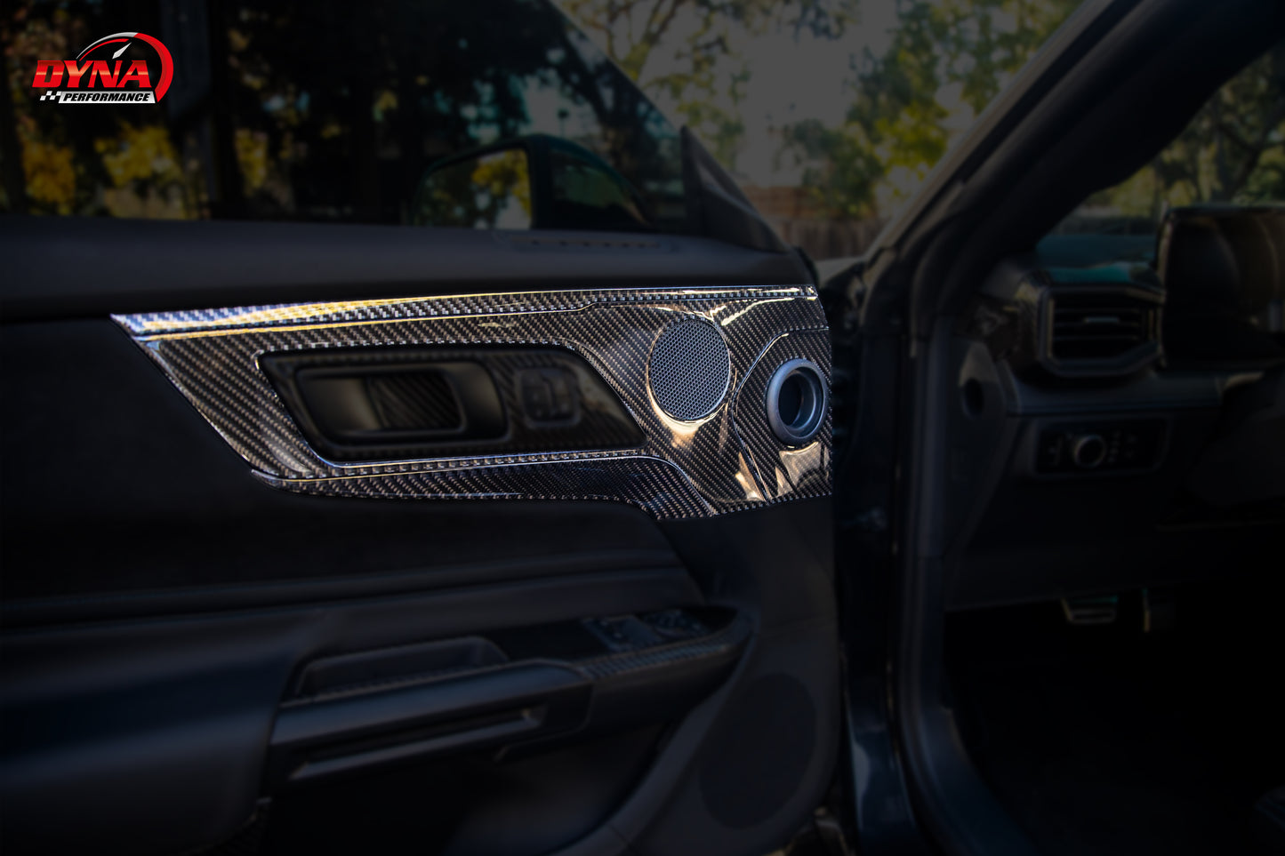 DynaCarbon™ Carbon Door Handle Panel trim kit for Ford Mustang 2024