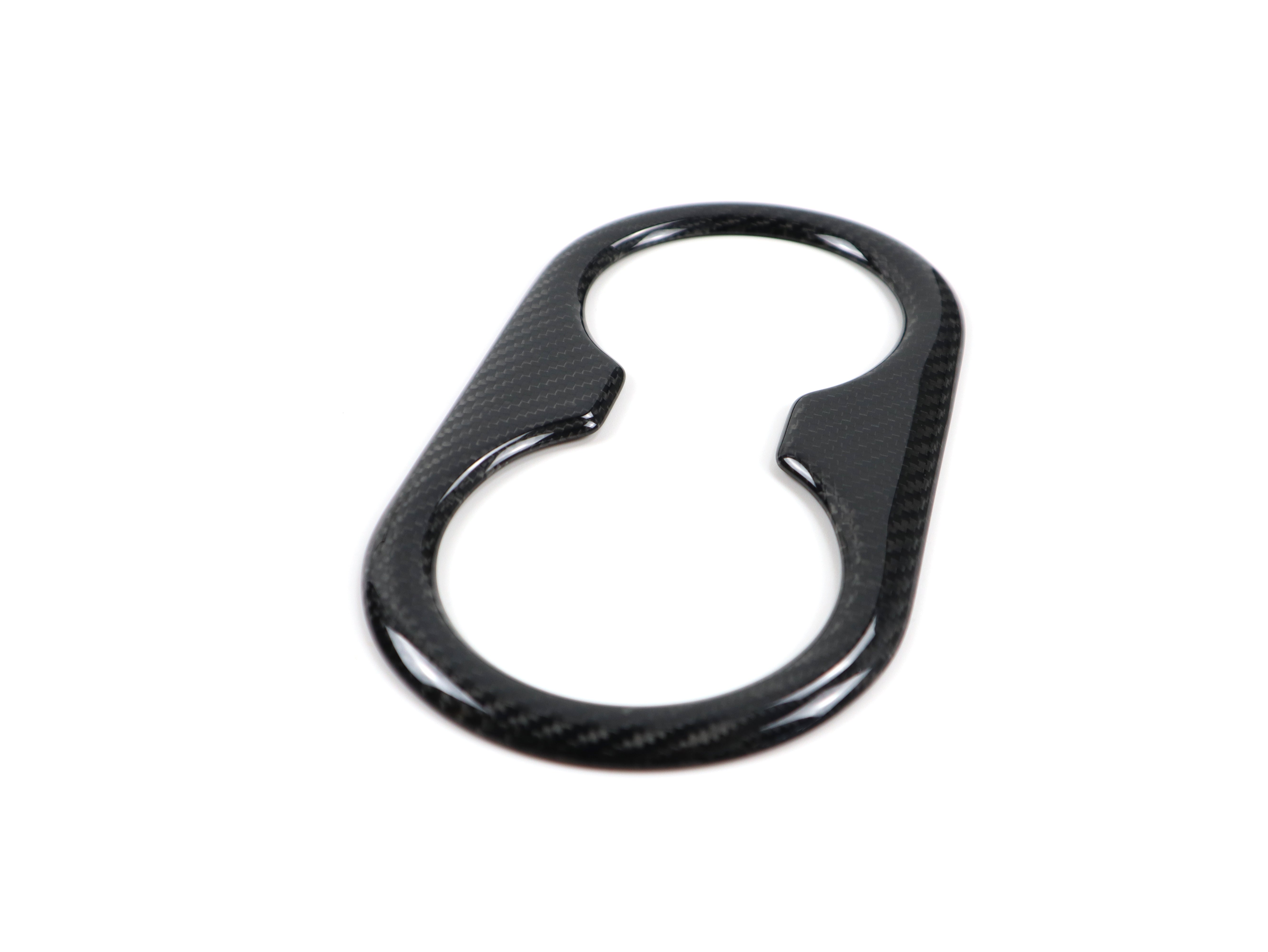 DynaCarbon™ Hard Carbon Fiber Rear Cup Holder Trim for Tesla Model 3 2017-2023