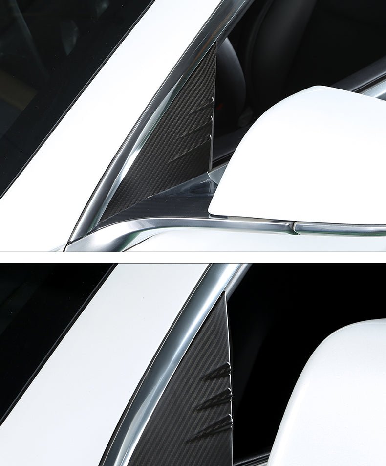 DynaCarbon™ 2 PCS Carbon Fiber A Pillar Trim Kit for Tesla Model Y 2017-2023