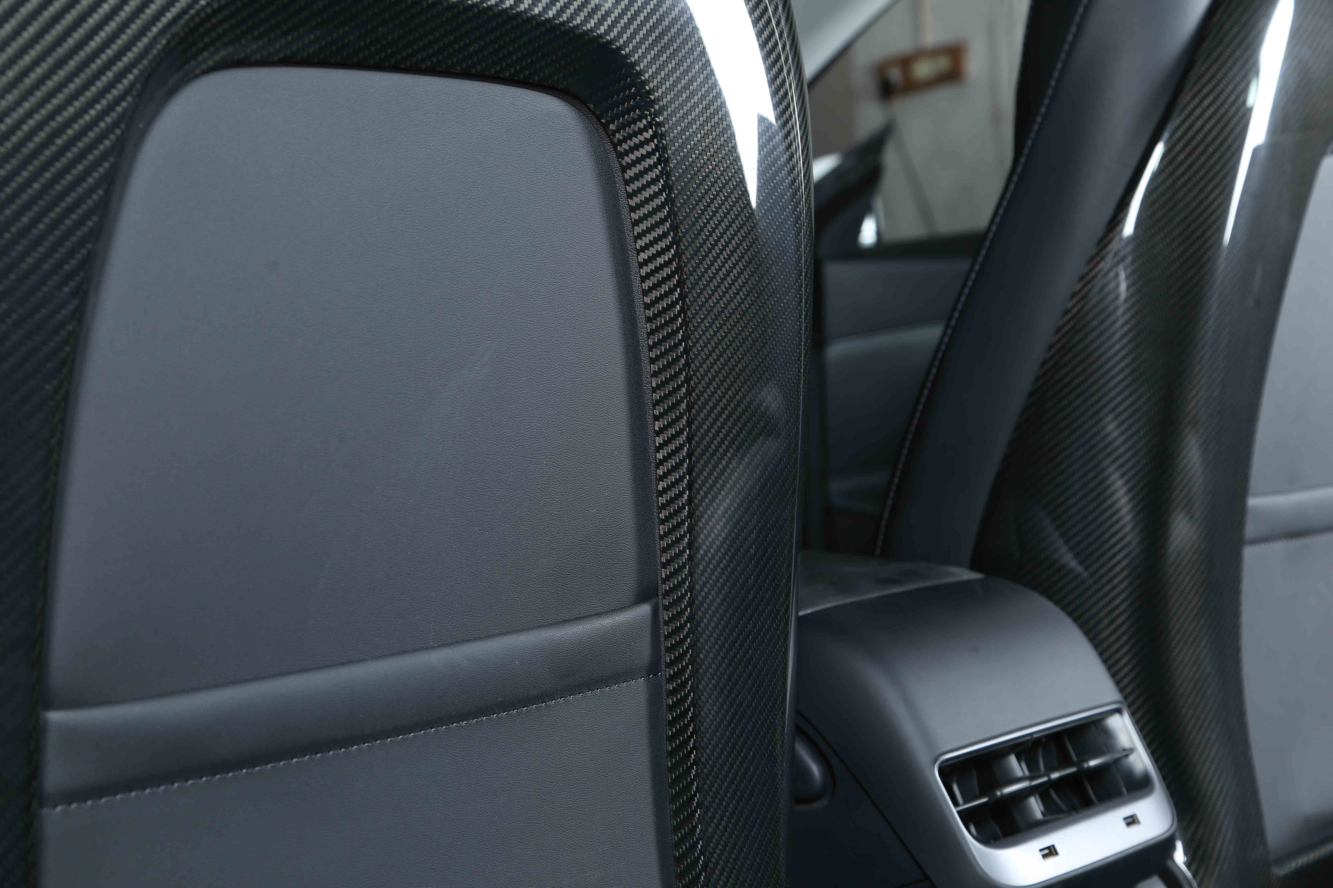 DynaCarbon™ Hard Carbon Fiber Front Seats Trim for Tesla Model 3/Y 2017-2023