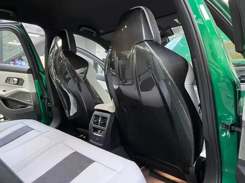 DynaCarbon™️ Carbon Headrest Back Covers for BMW G80 G82 G83 M3 M4 2021-2026