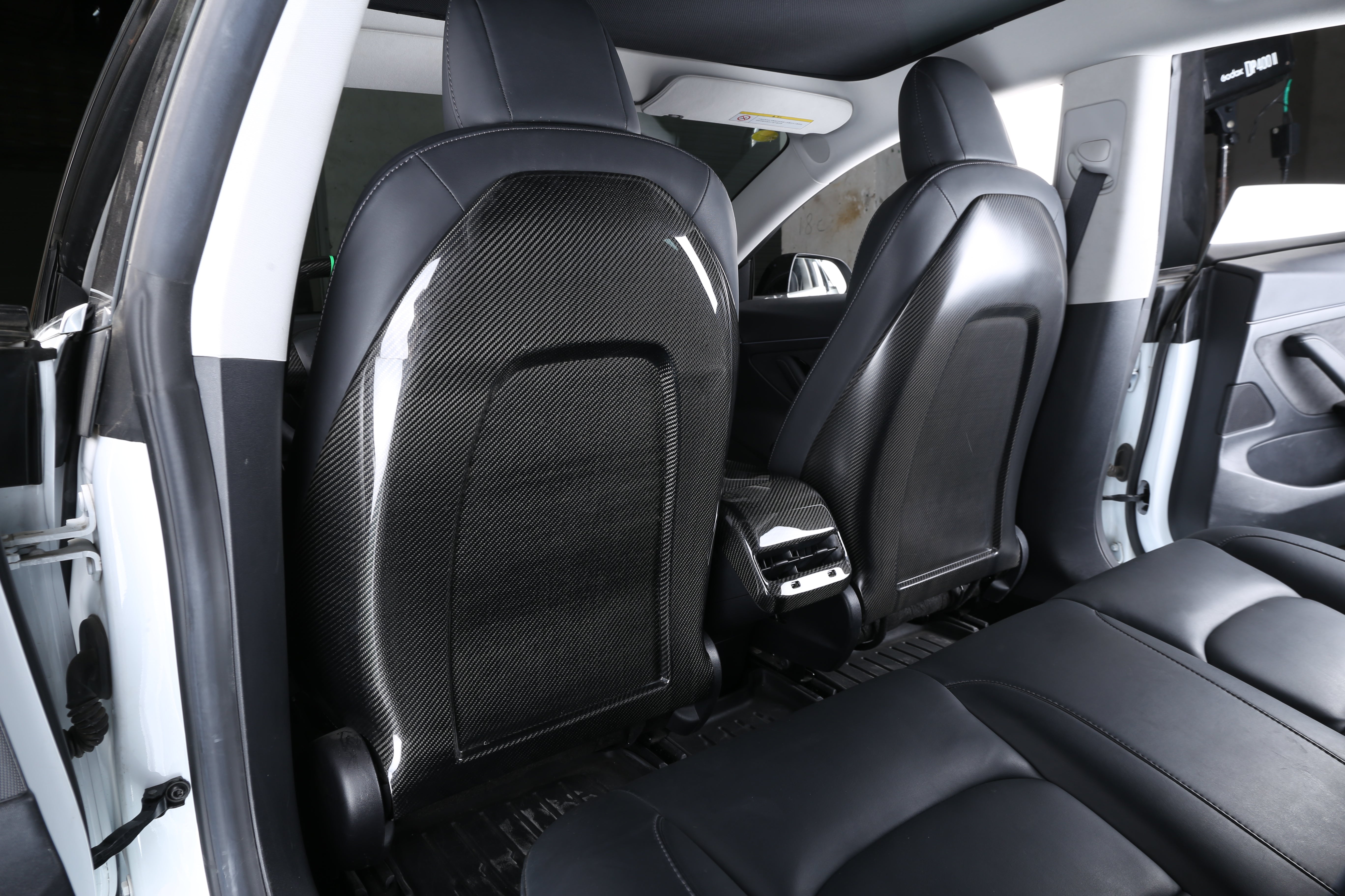 DynaCarbon™ Hard Carbon Fiber Front Seats Trim for Tesla Model 3/Y 2017-2023