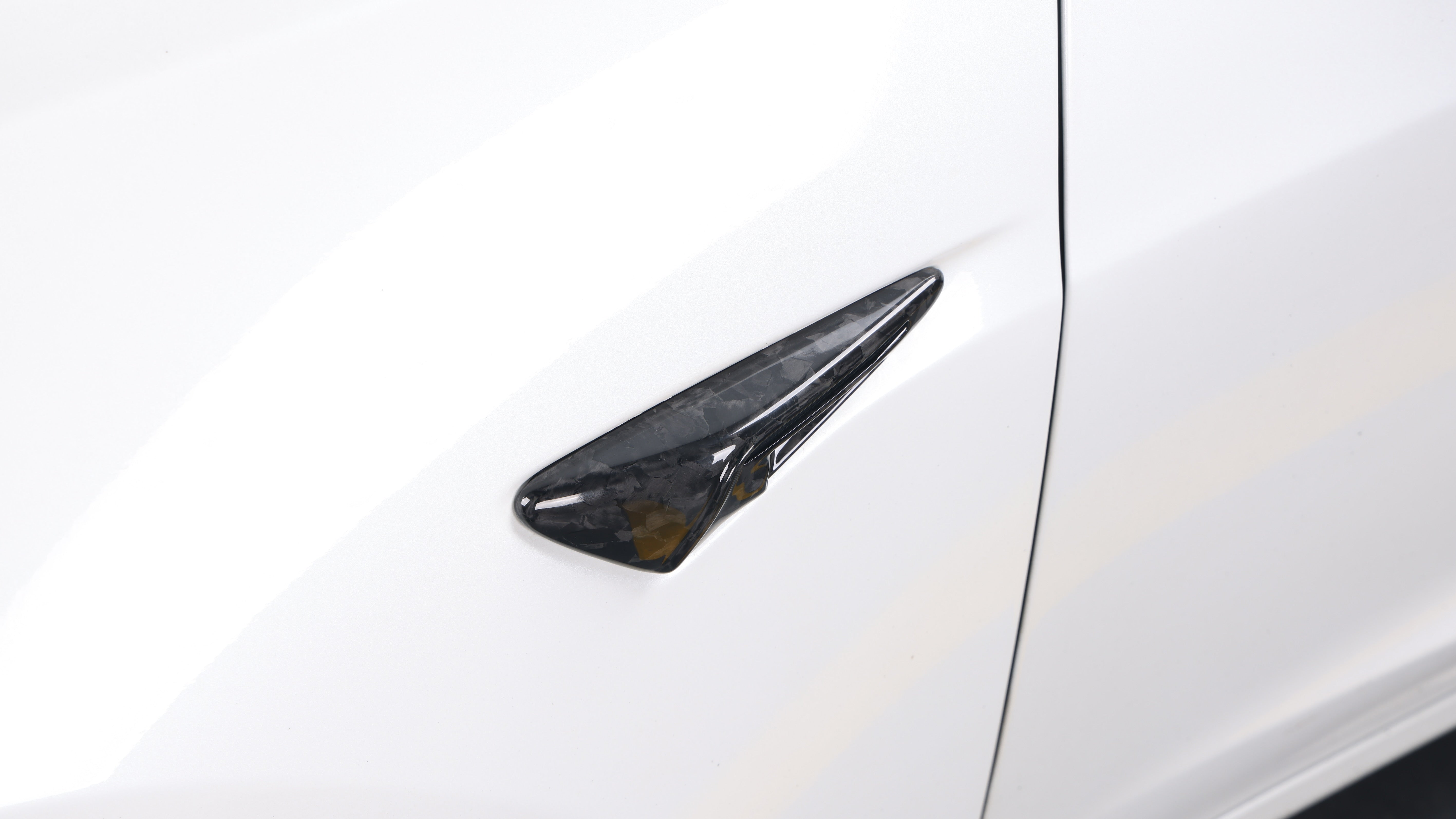 DynaCarbon™ 2 PCS Hard Carbon Fiber Side Camera Trim Kit for Tesla Model S/X/3/Y 2017-2024