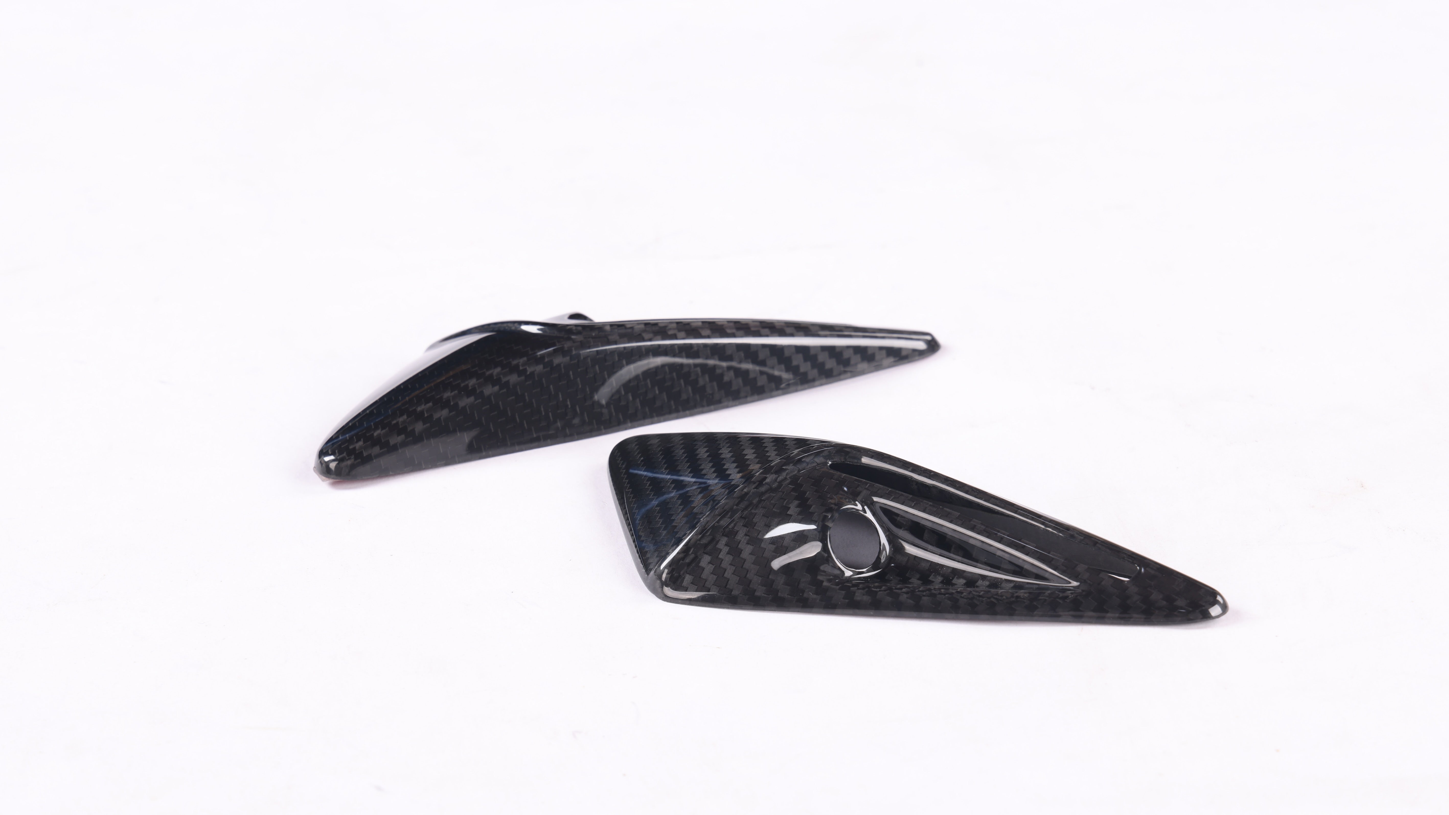 DynaCarbon™ 2 PCS Hard Carbon Fiber Side Camera Trim Kit for Tesla Model S/X/3/Y 2017-2024