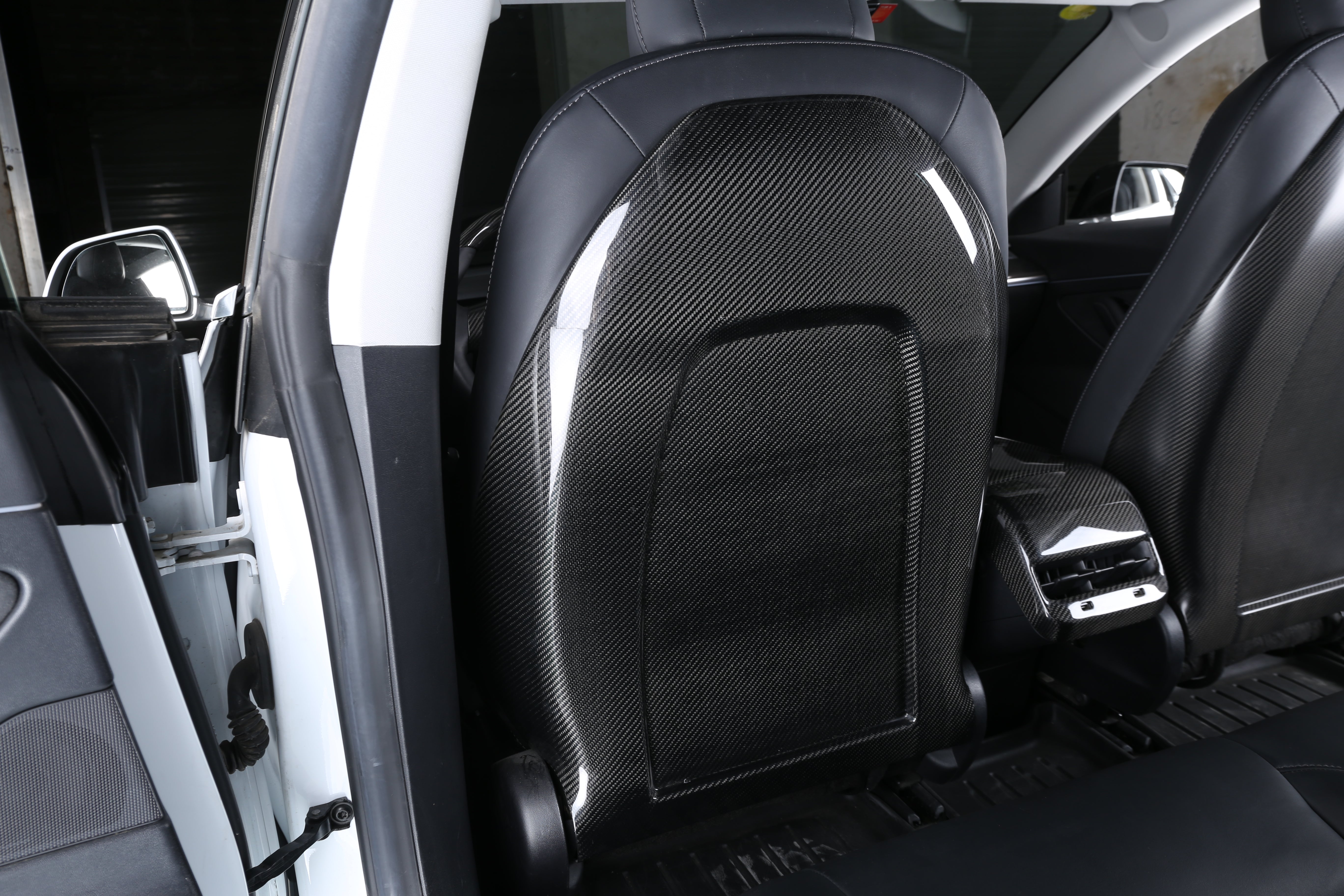 DynaCarbon™ Hard Carbon Fiber Front Seats Trim for Tesla Model 3/Y 2017-2023
