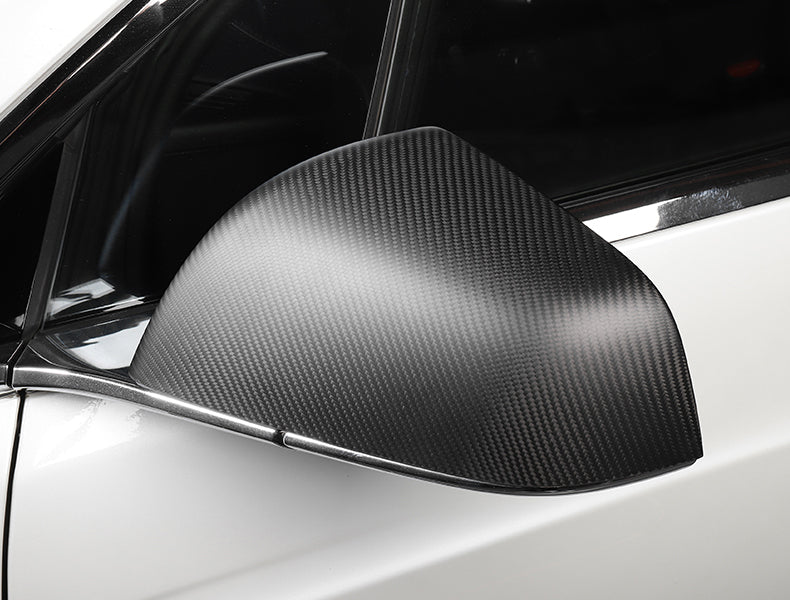 DynaCarbon™ 2 PCS Hard Carbon Fiber Side Mirror Trim Kit for Tesla Model X 2012-2020