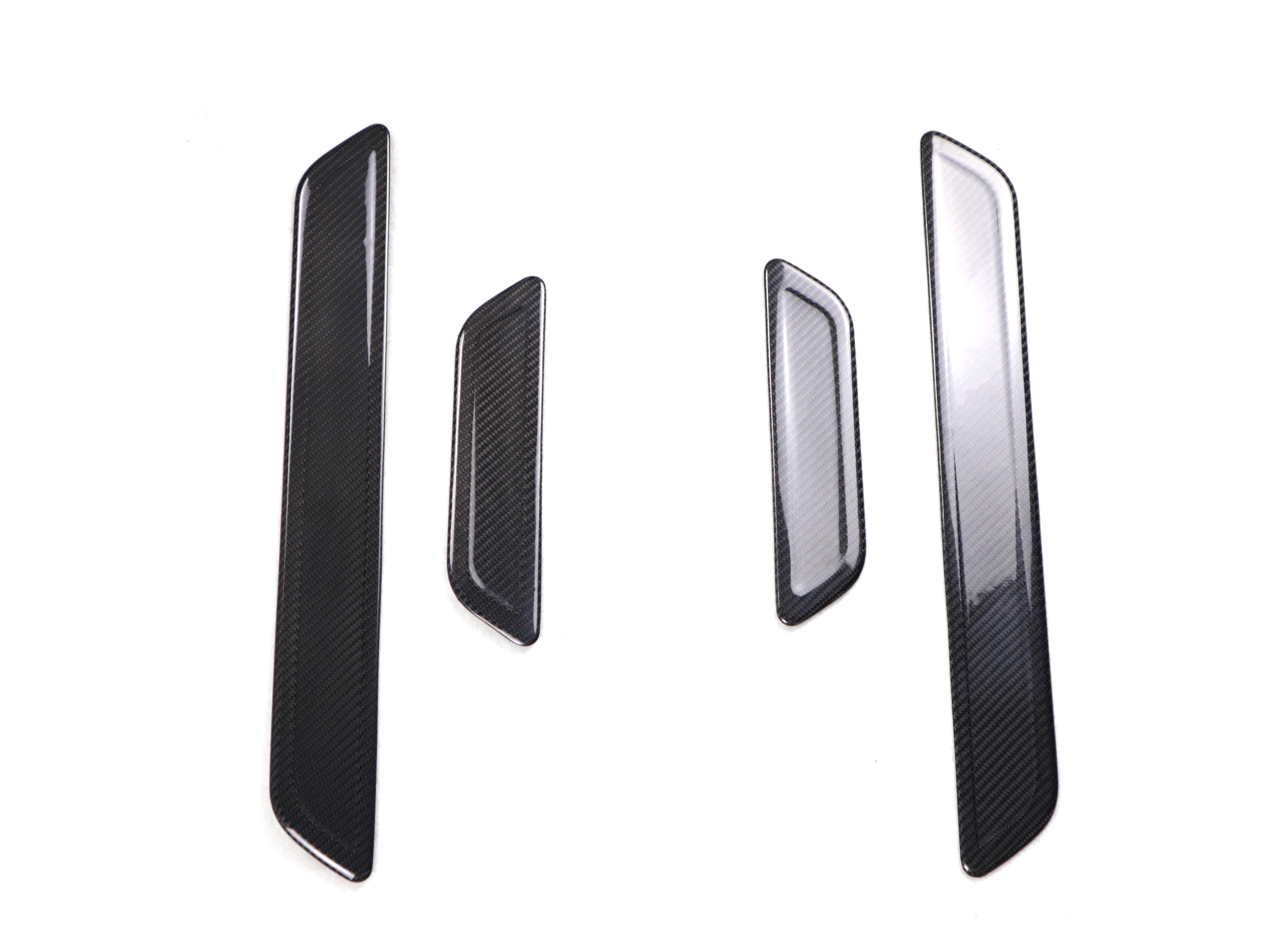 DynaCarbon™ 4 PCS Carbon Fiber Front and Rear Door Sill Trim Kit for Tesla Model 3 2017-2023