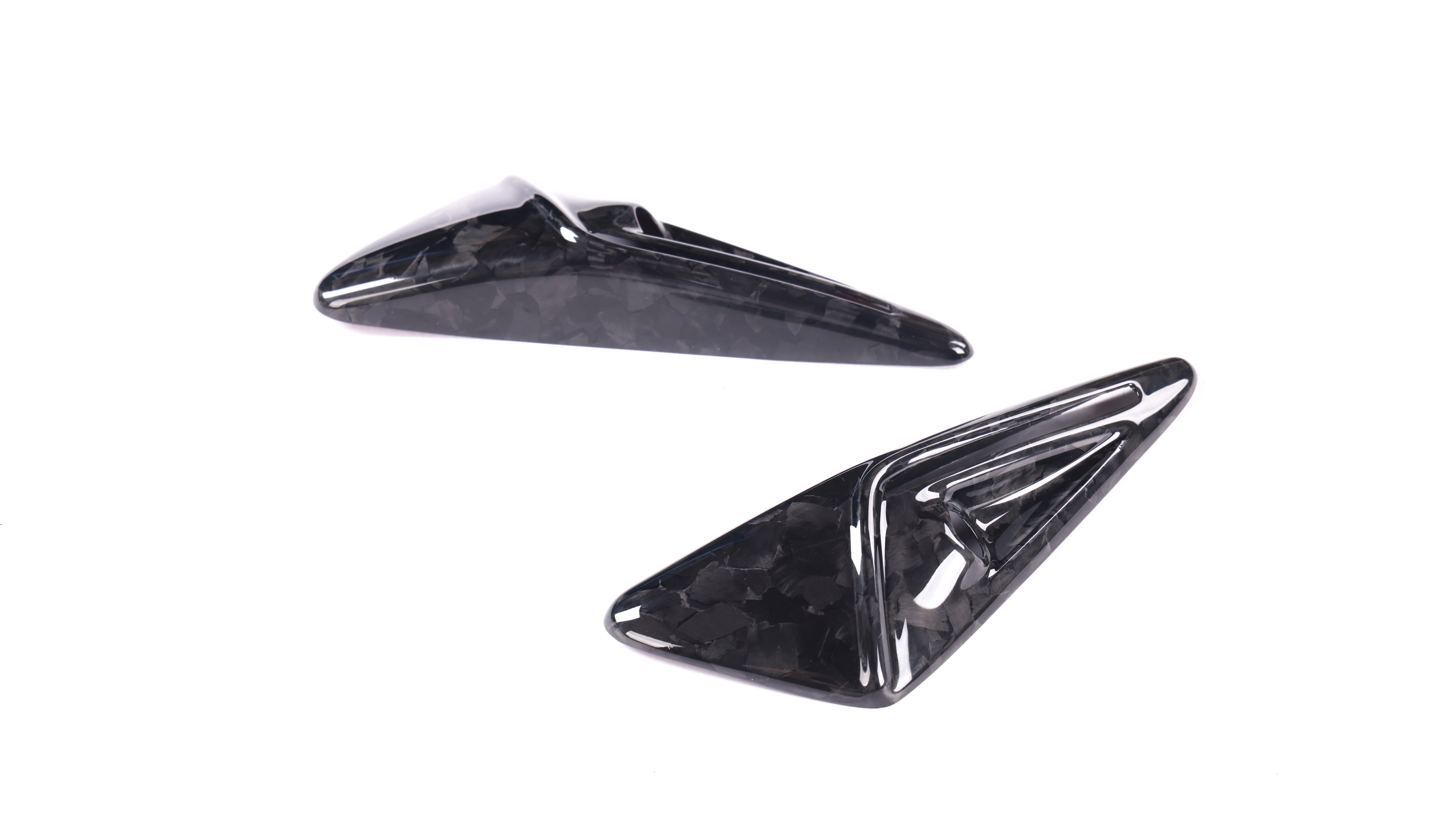 DynaCarbon™ 2 PCS Hard Carbon Fiber Side Camera Trim Kit for Tesla Model S/X/3/Y 2017-2024