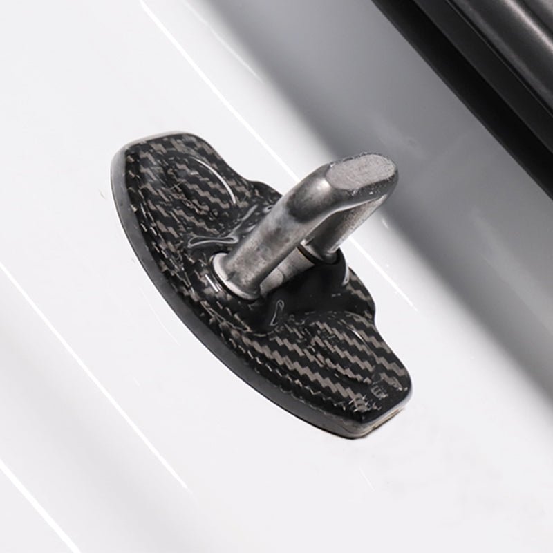 DynaCarbon™ 4 PCS Hard Carbon Fiber Door Lock Trims for Tesla Model 3/Y 2017-2023