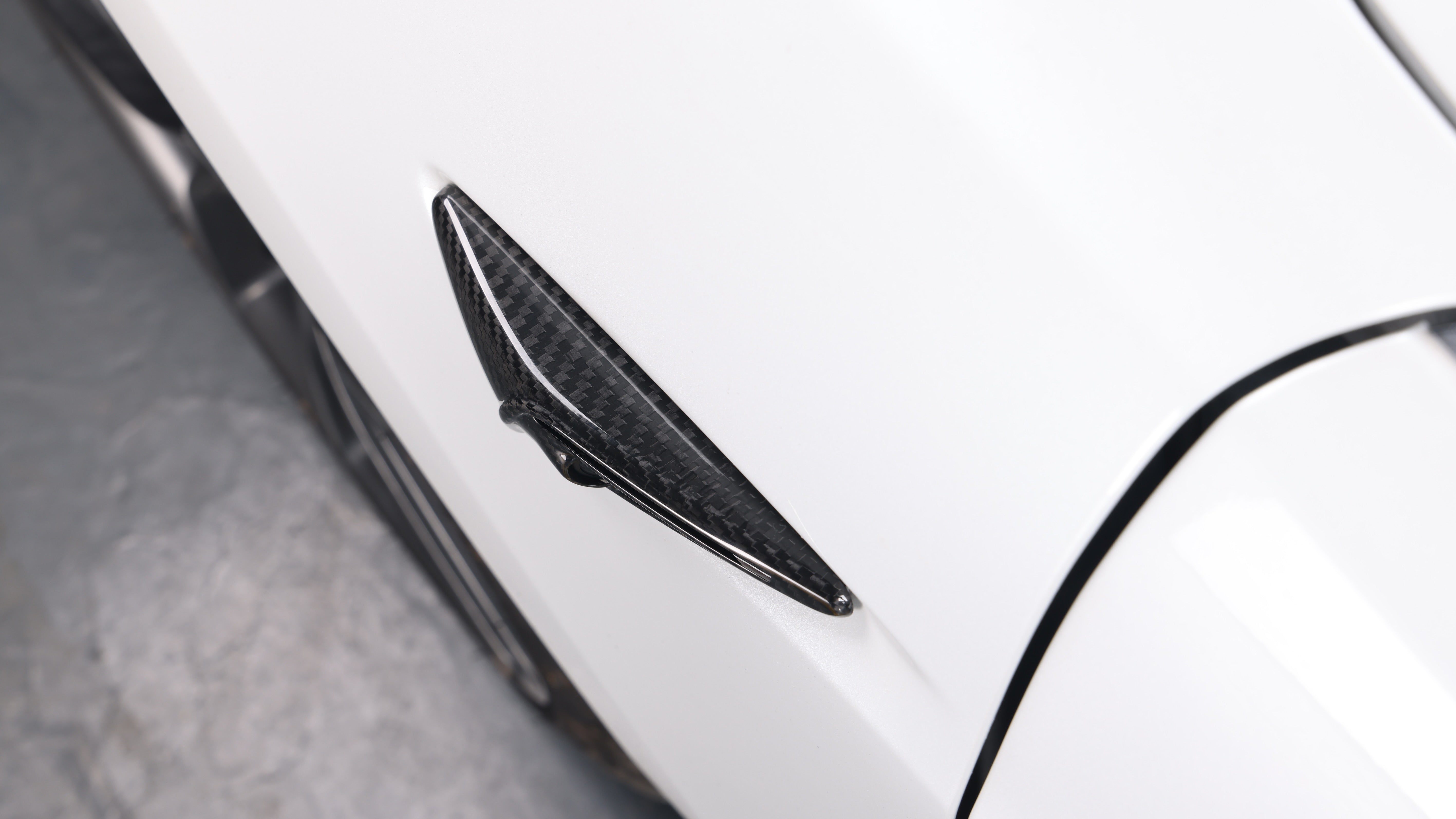 DynaCarbon™ 2 PCS Hard Carbon Fiber Side Camera Trim Kit for Tesla Model S/X/3/Y 2017-2024