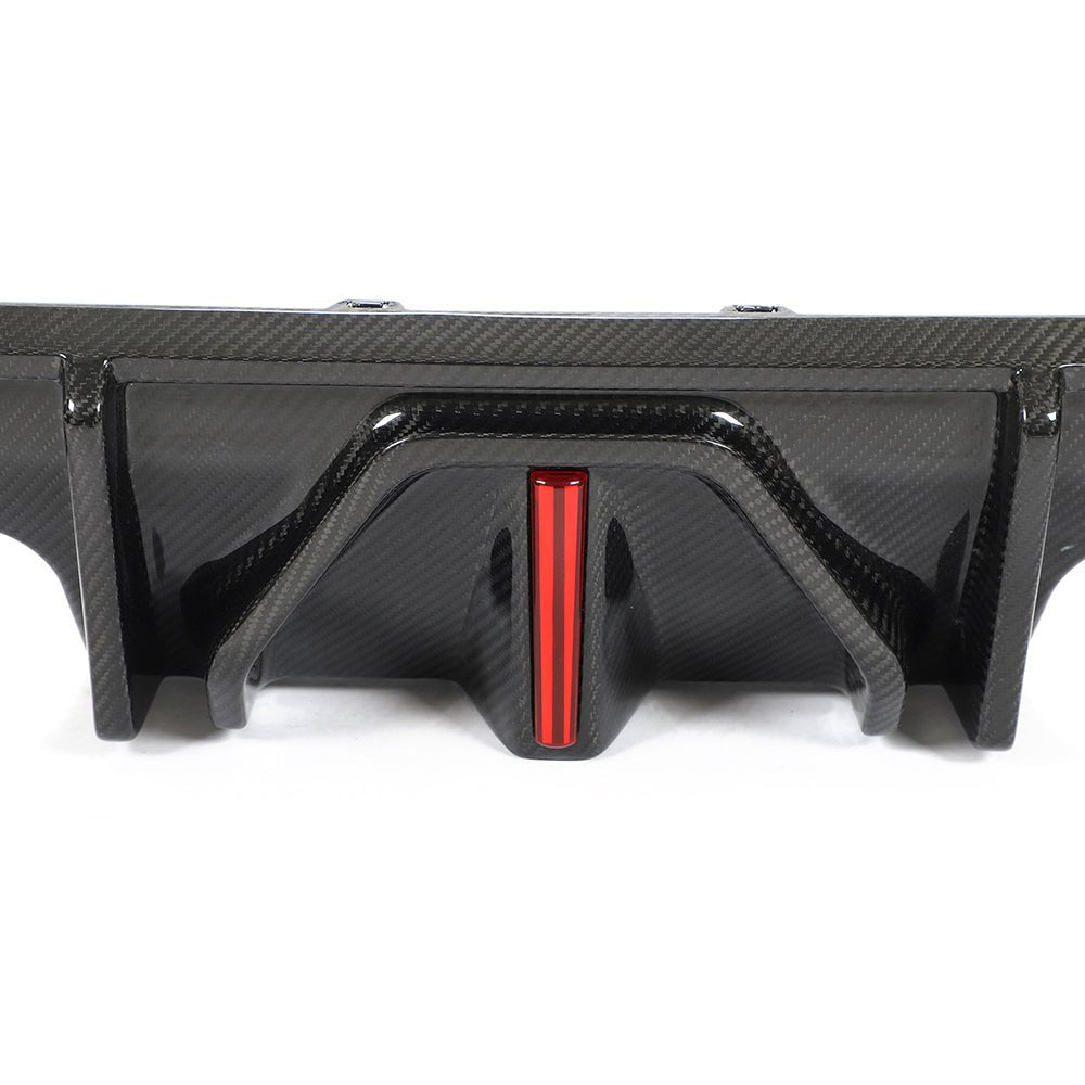 DynaCarbon™️ Carbon Rear Diffuser with LED for BMW G80 G82 M3 M4 2021-2026