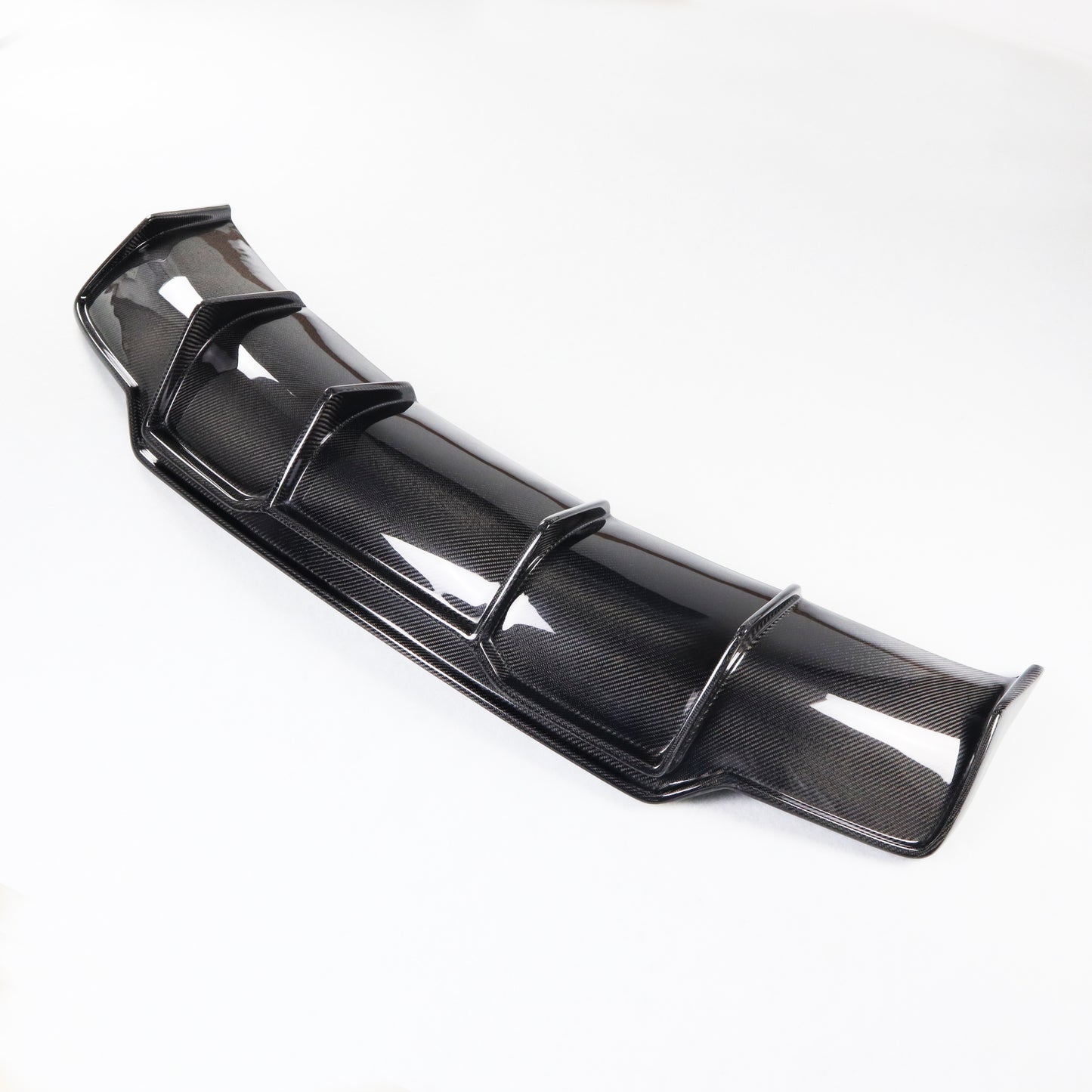 DynaCarbon™ Hard Carbon Fiber Rear Bumper Diffuser Trim for Tesla Model 3 V Type 2017-2023