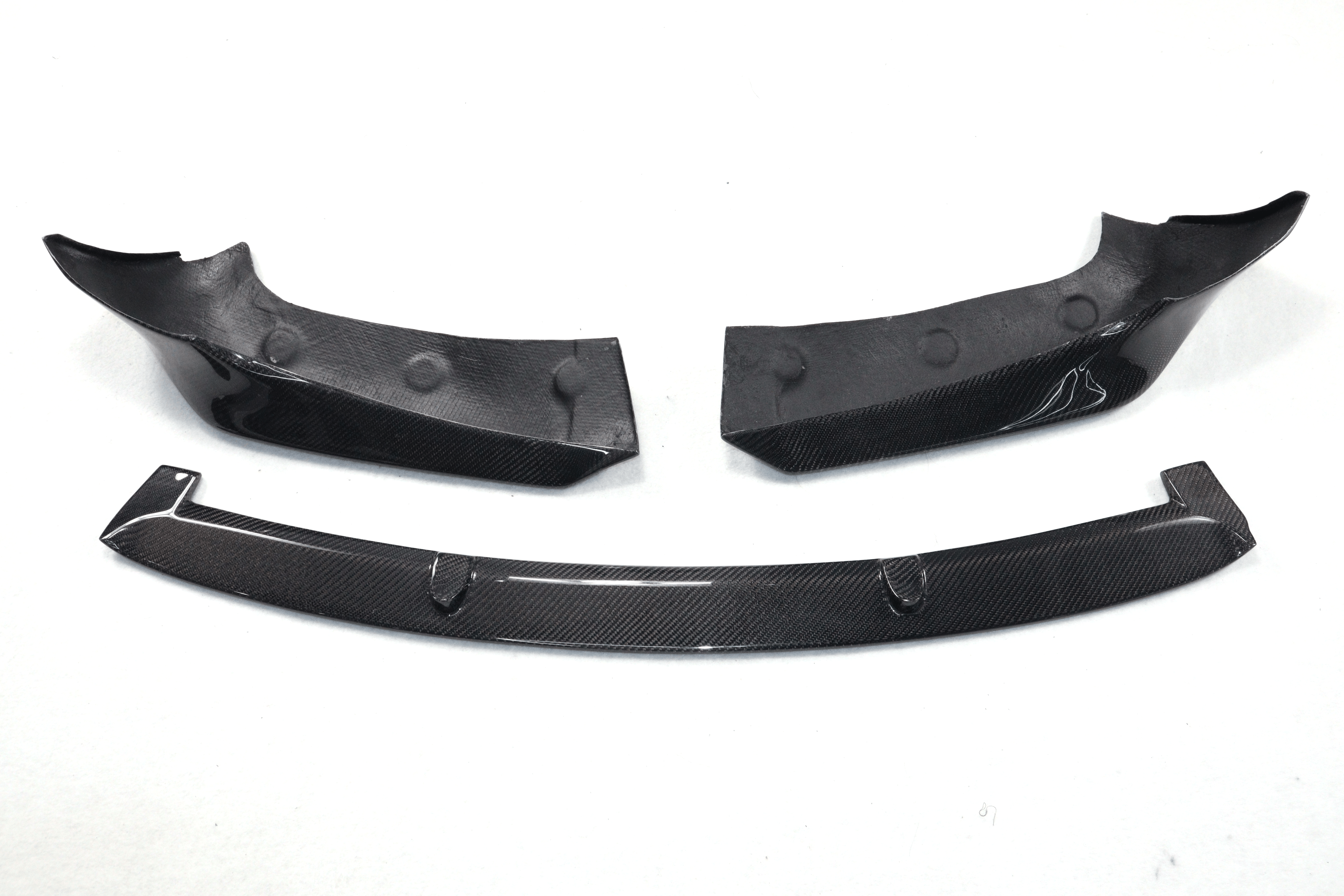 DynaCarbon™ Hard Carbon Fiber Front Bumper Lip Trim for Tesla Model 3 CMST Type 2017-2023