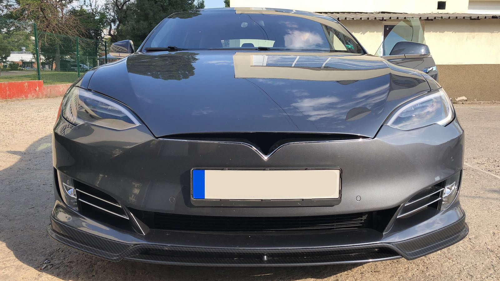 DynaCarbon™️ Carbon Front Lip for Tesla Model S 2016-2017