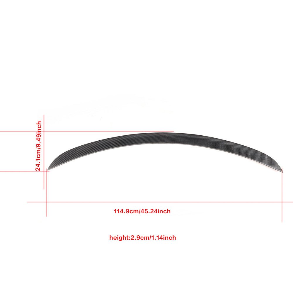 DynaCarbon™️ Matte Carbon Trunk Spoiler for Tesla Model S 2017-2023