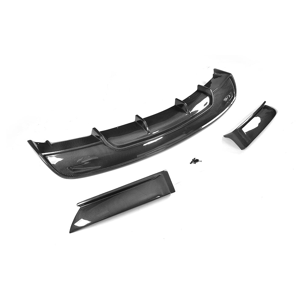 DynaCarbon™️ Carbon Rear Bumper Diffuser with Splitters for Tesla Model S 2016-2017