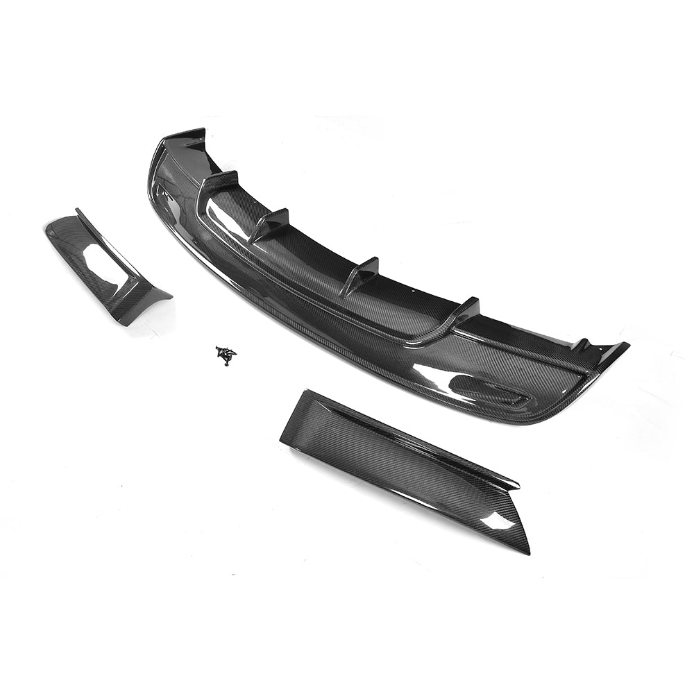 DynaCarbon™️ Carbon Rear Bumper Diffuser with Splitters for Tesla Model S 2016-2017