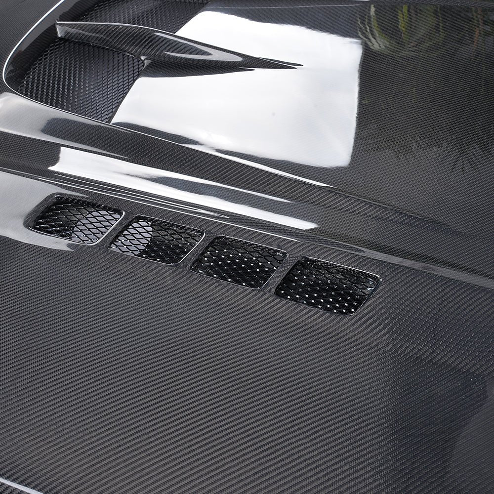 DynaCarbon™️ Carbon Engine Hood with Scoop for Ford Mustang Coupe 2015-2017