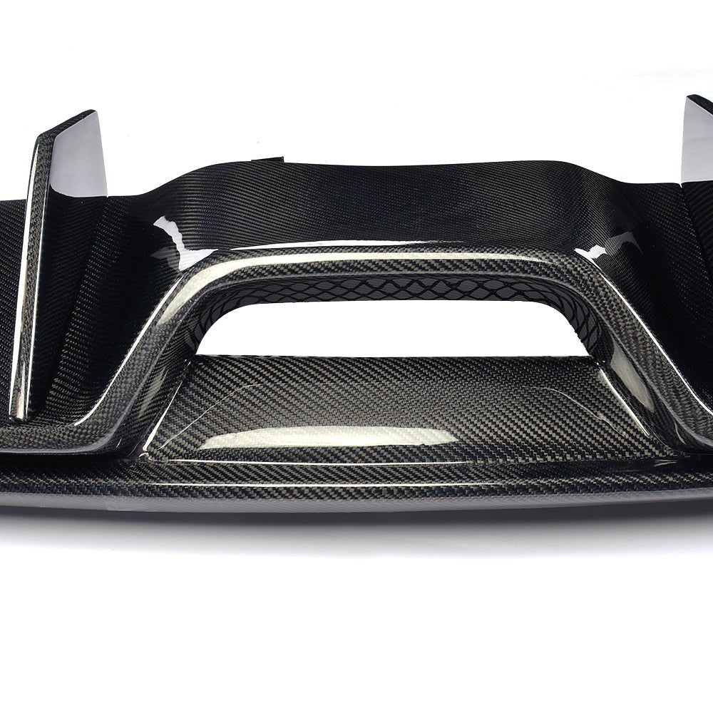 DynaCarbon™️ Carbon Rear Bumper Diffuser for Ford Mustang (Fits Ecoboost and GT Models) 2015-2017