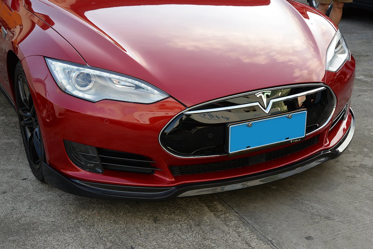 DynaCarbon™️ Carbon Front Bumper Lip for Tesla Model S 85 P85 2012-2016