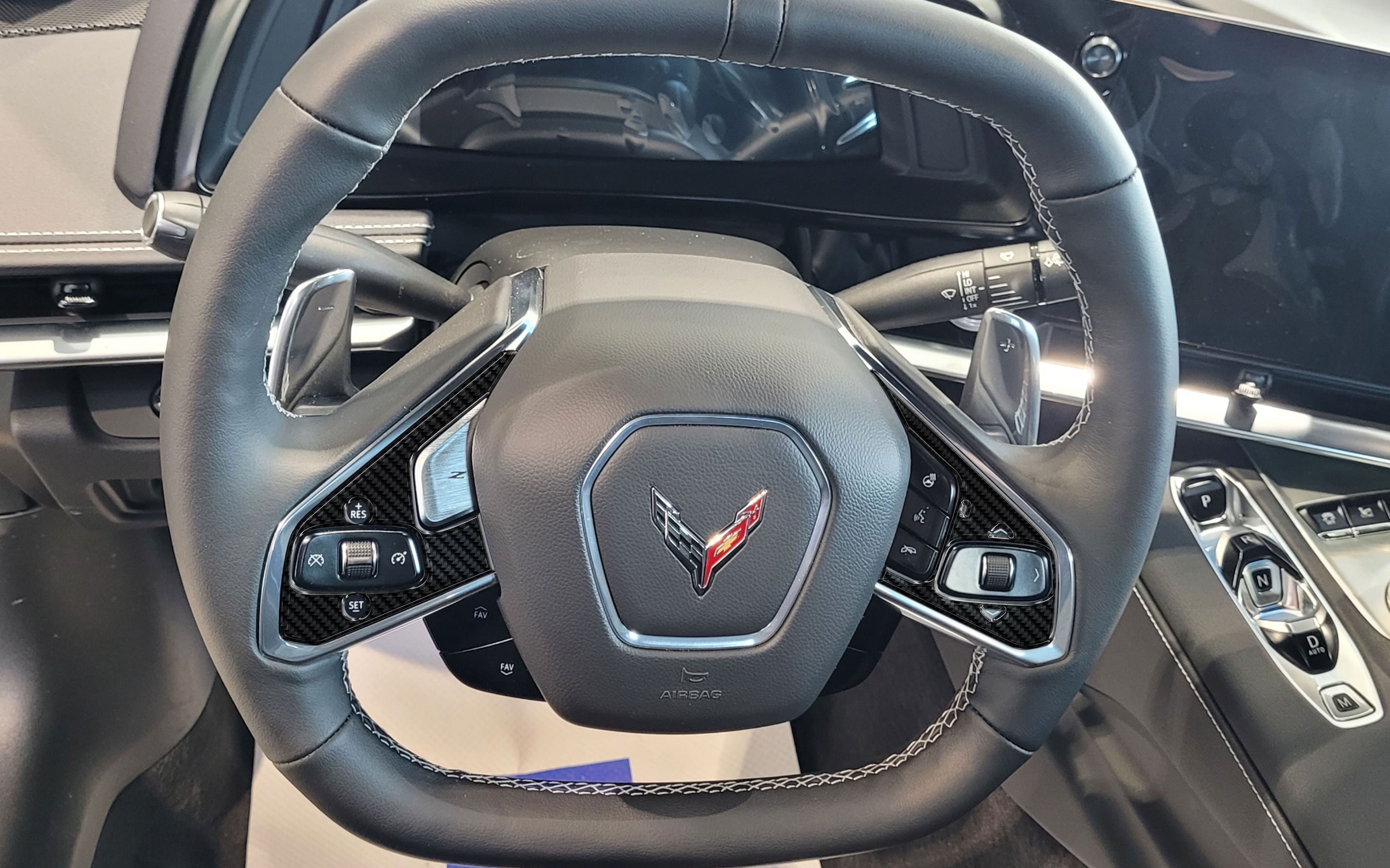 DynaCarbon™️ Carbon Steering Controls for Chevrolet Corvette 2020-2025