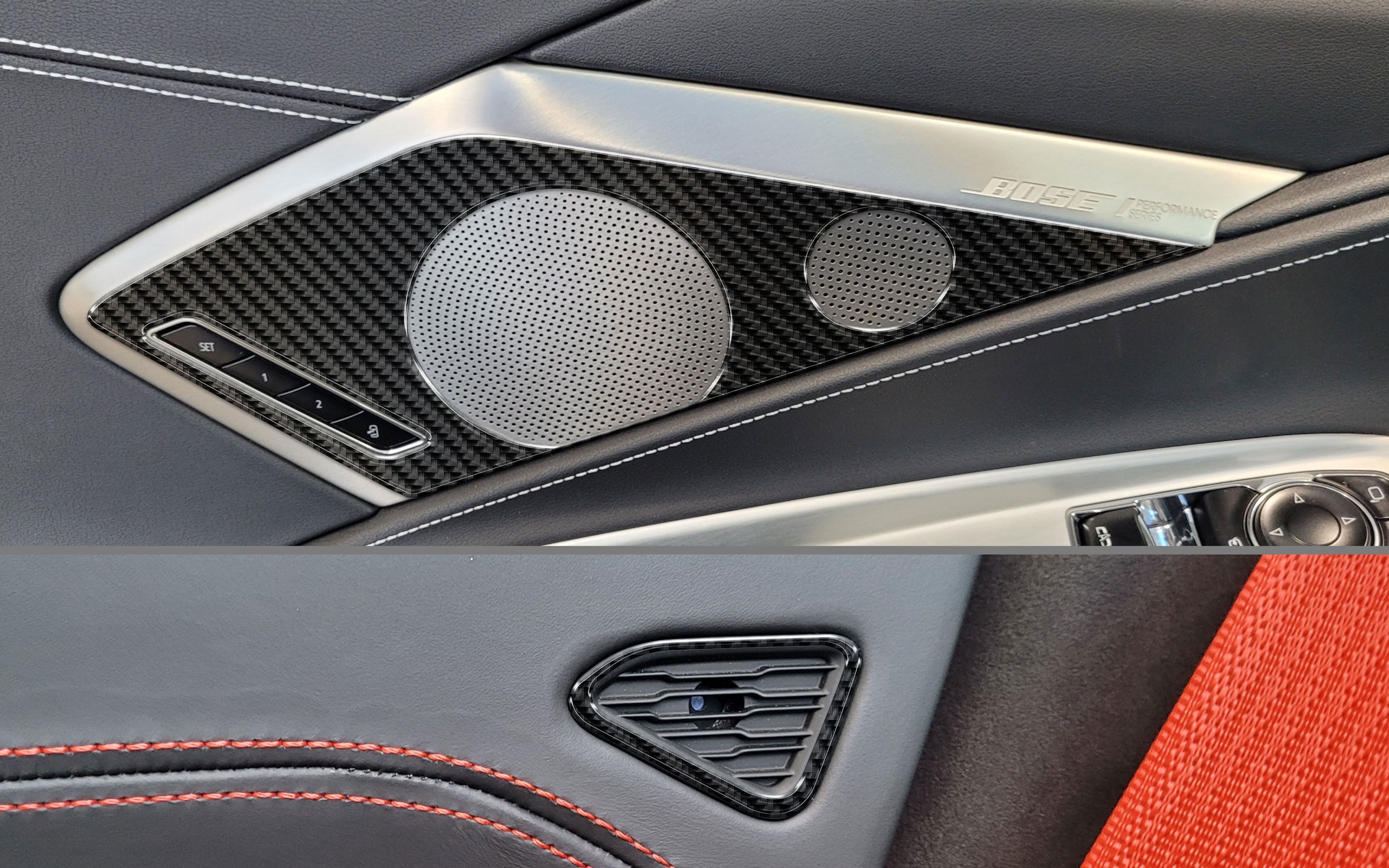 DynaCarbon™️ Carbon Door Speakers Panels for Chevrolet Corvette 2020-2025