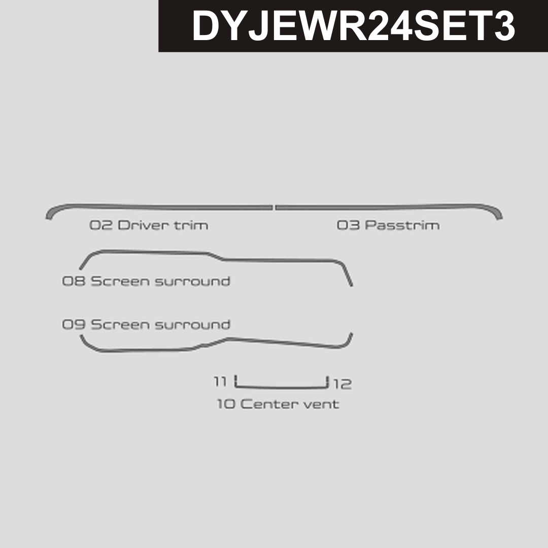 DynaCarbon™️ Carbon Fiber Passenger Trim Plain for Jeep Wrangler 2024-2025