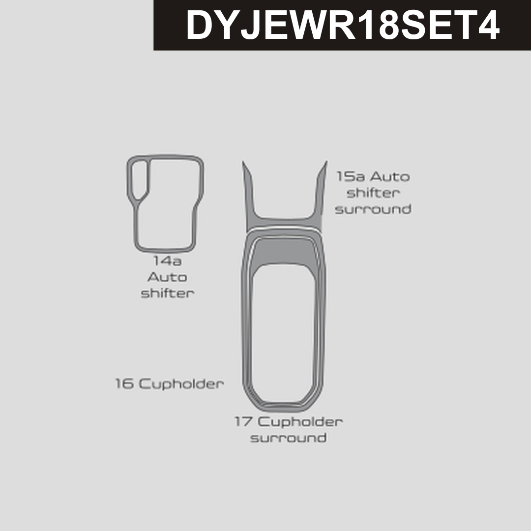 DynaCarbon™️ Carbon Fiber Center Shifter Console for Jeep Wrangler 2018-2025