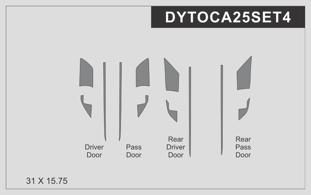 DynaCarbon™️ Carbon Fiber Inner Bowl 4pcs and Stripes Trim Toyota Camry 2025-UP
