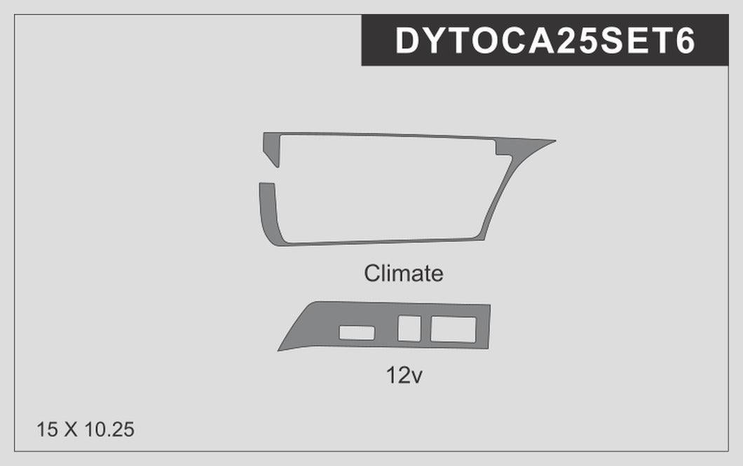 DynaCarbon™️ Carbon Fiber Climate & 12v Trim Toyota Camry 2025-UP