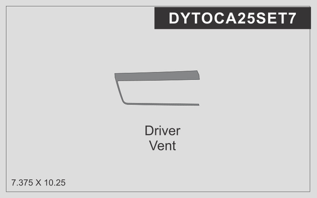 DynaCarbon™️ Carbon Fiber Driver Vent Trim Toyota Camry 2025-UP