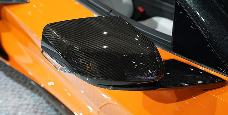 DynaCarbon™️ Carbon Side View Mirror Covers Caps for C8 Corvette 2020-2024