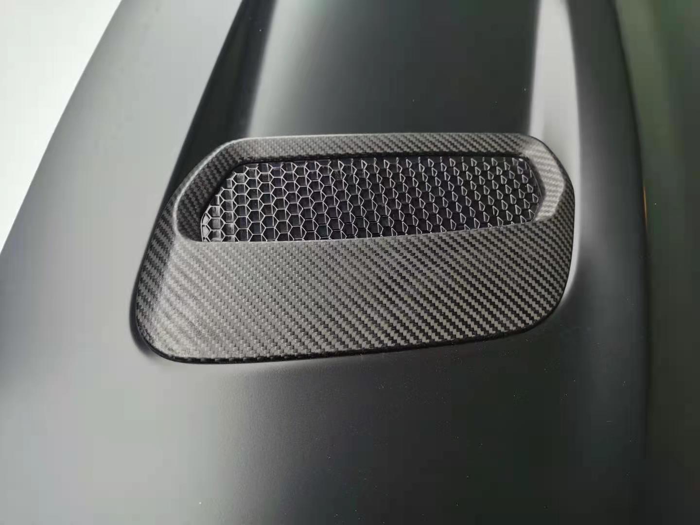 DynaCarbon™️ Carbon Hood Air Intake Vent Cover for Ford Mustang 2018-2023 (Fits Ecoboost and GT models ONLY)