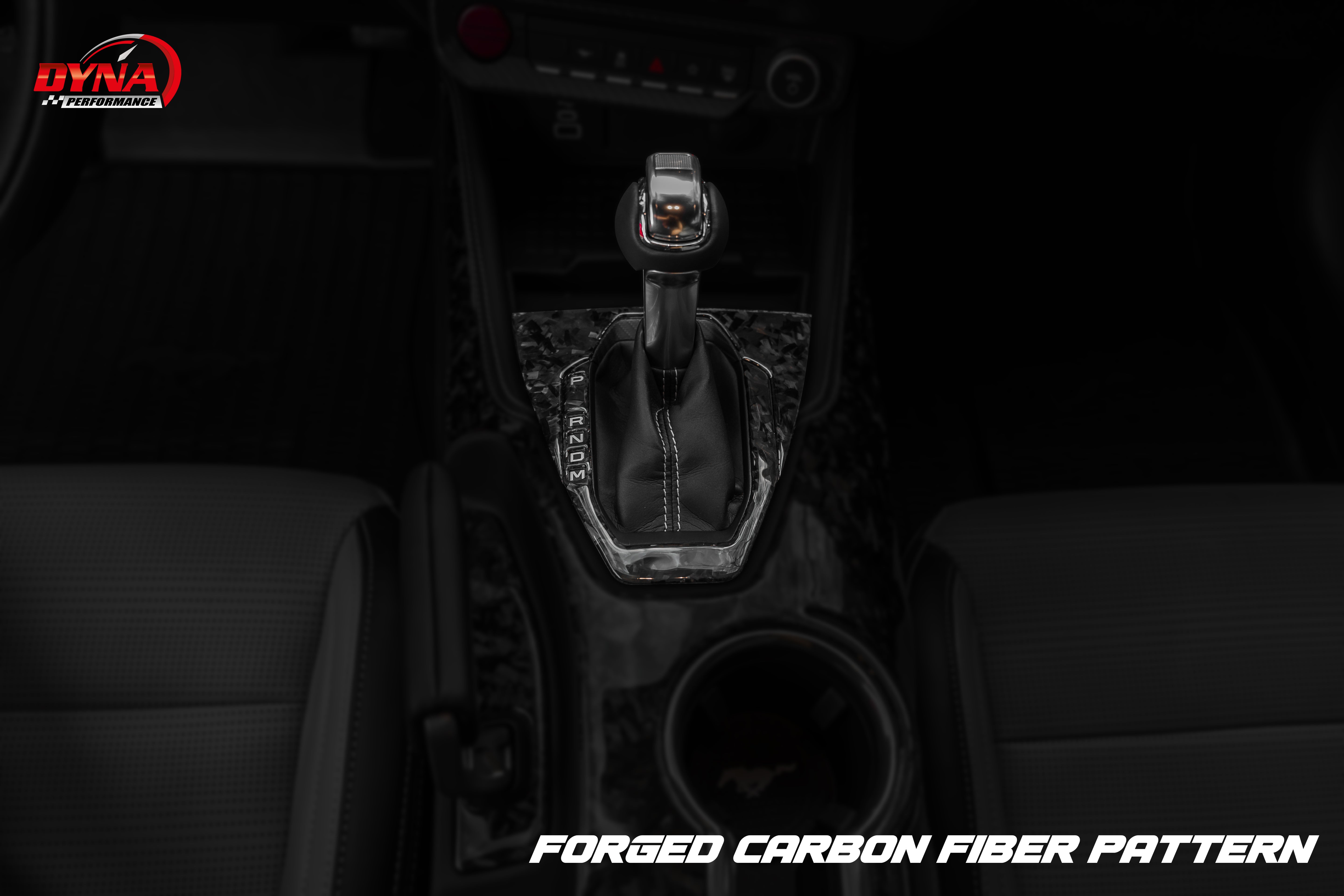 DynaCarbon™ Carbon LHD Shifter Plate for Ford Mustang 2024-2026