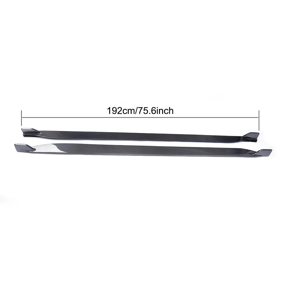 DynaCarbon™️ Carbon Side Skirts Extension for Ford Mustang Coupe 2015-2023 (Fits V6, Ecoboost and GT models