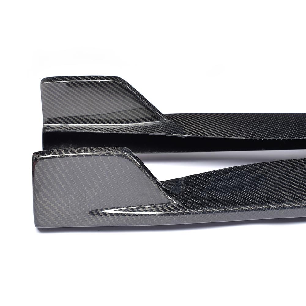 DynaCarbon™️ Carbon Side Skirts Extension for Ford Mustang Coupe 2015-2023 (Fits V6, Ecoboost and GT models