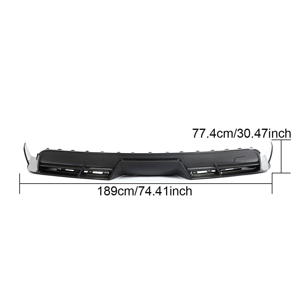 DynaCarbon™️ Carbon Rear Bumper Diffuser for Tesla Model S 2021-2023