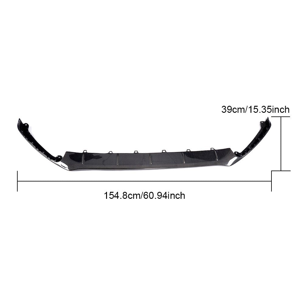 Carbon Front Bumper Lip Diffuser Splitter for Ford Focus RS 2016-2018, view 6