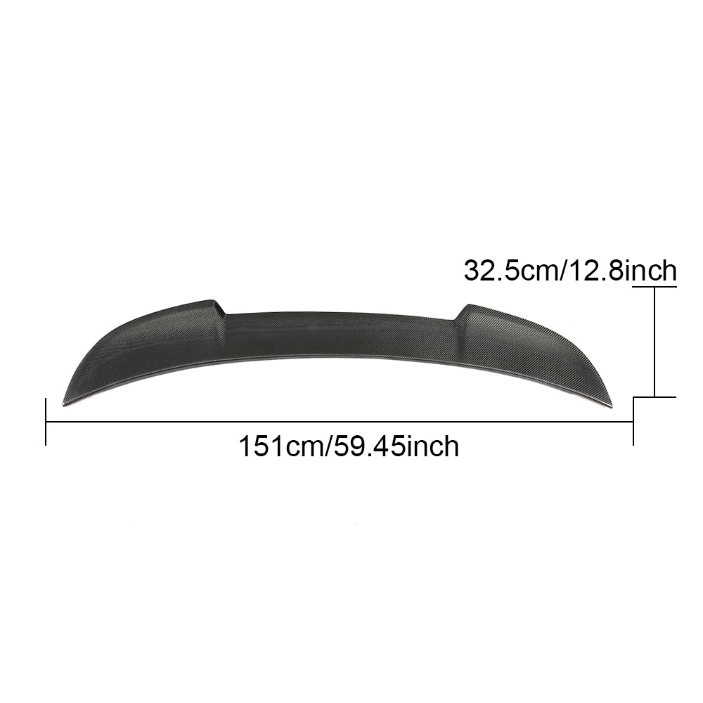 DynaCarbon™️ H-Style Carbon Rear Spoiler for Ford Mustang 2015-2023 (Fits All Models)