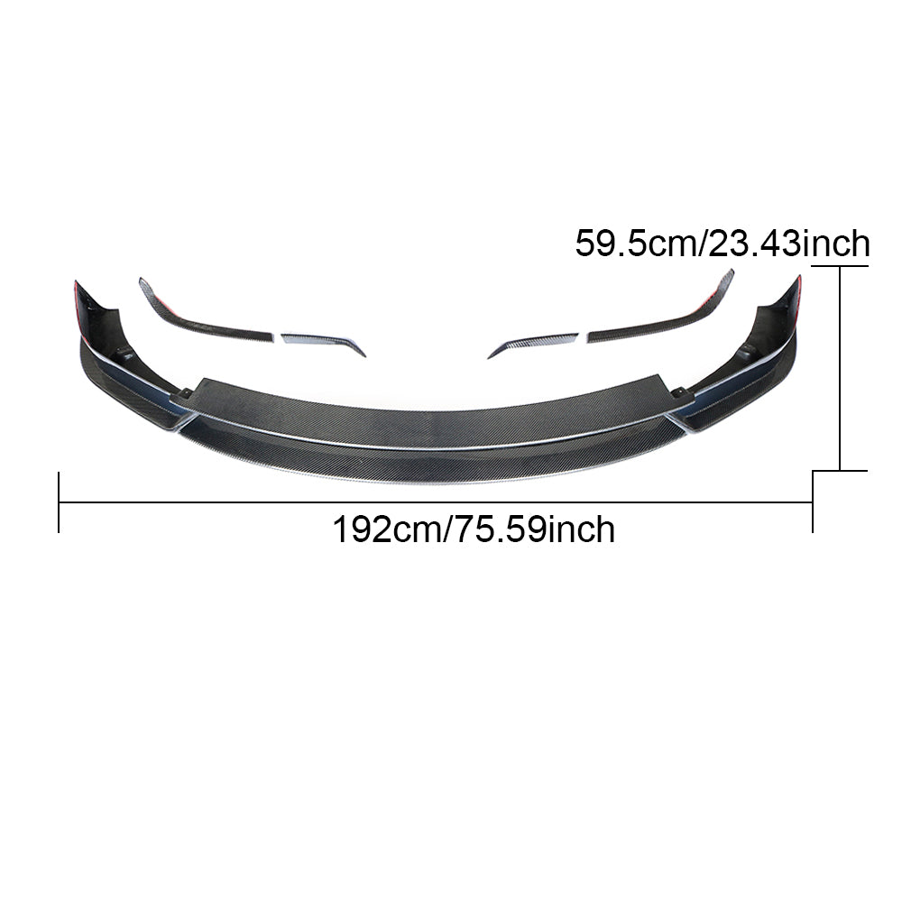 DynaCarbon™️ Carbon Front Lip for Tesla Model X 75D 90D P90D 100D P100D 2016-2018