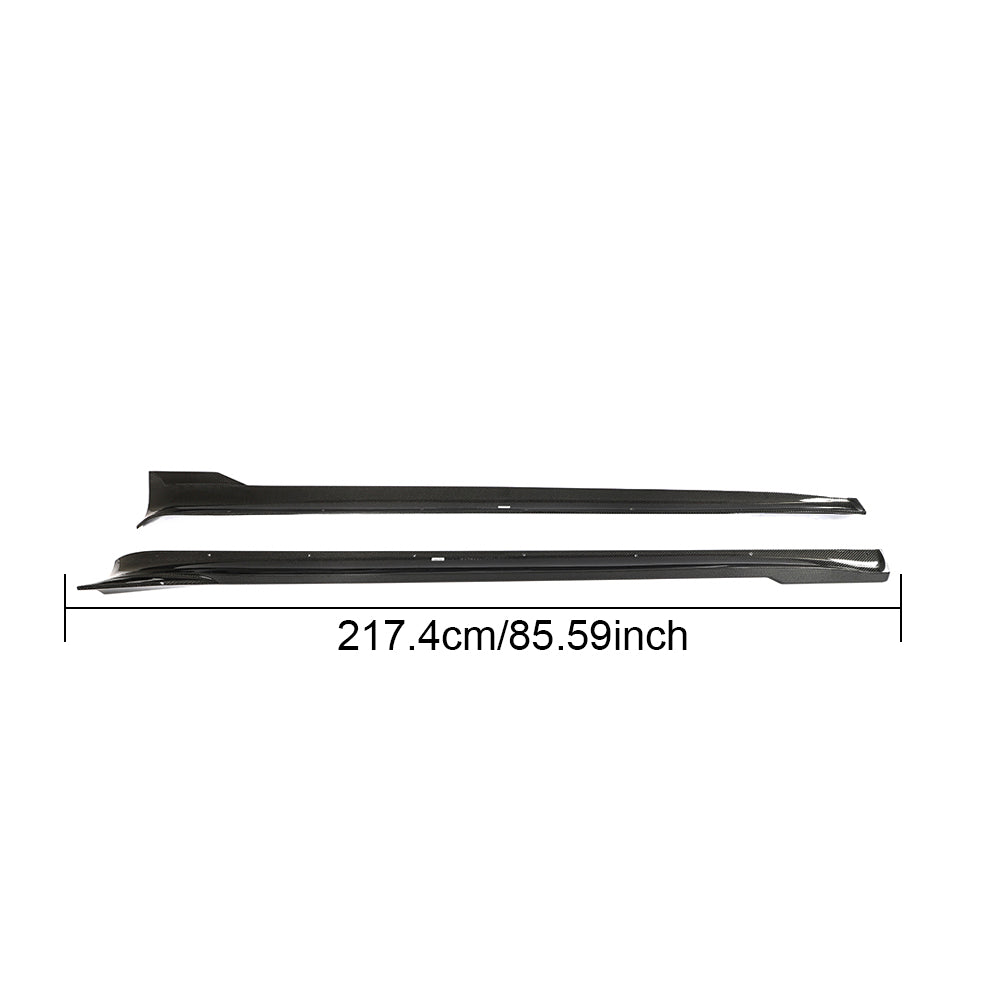 DynaCarbon™️ Carbon Side Skirts for Tesla Model S Plaid 2021-2023