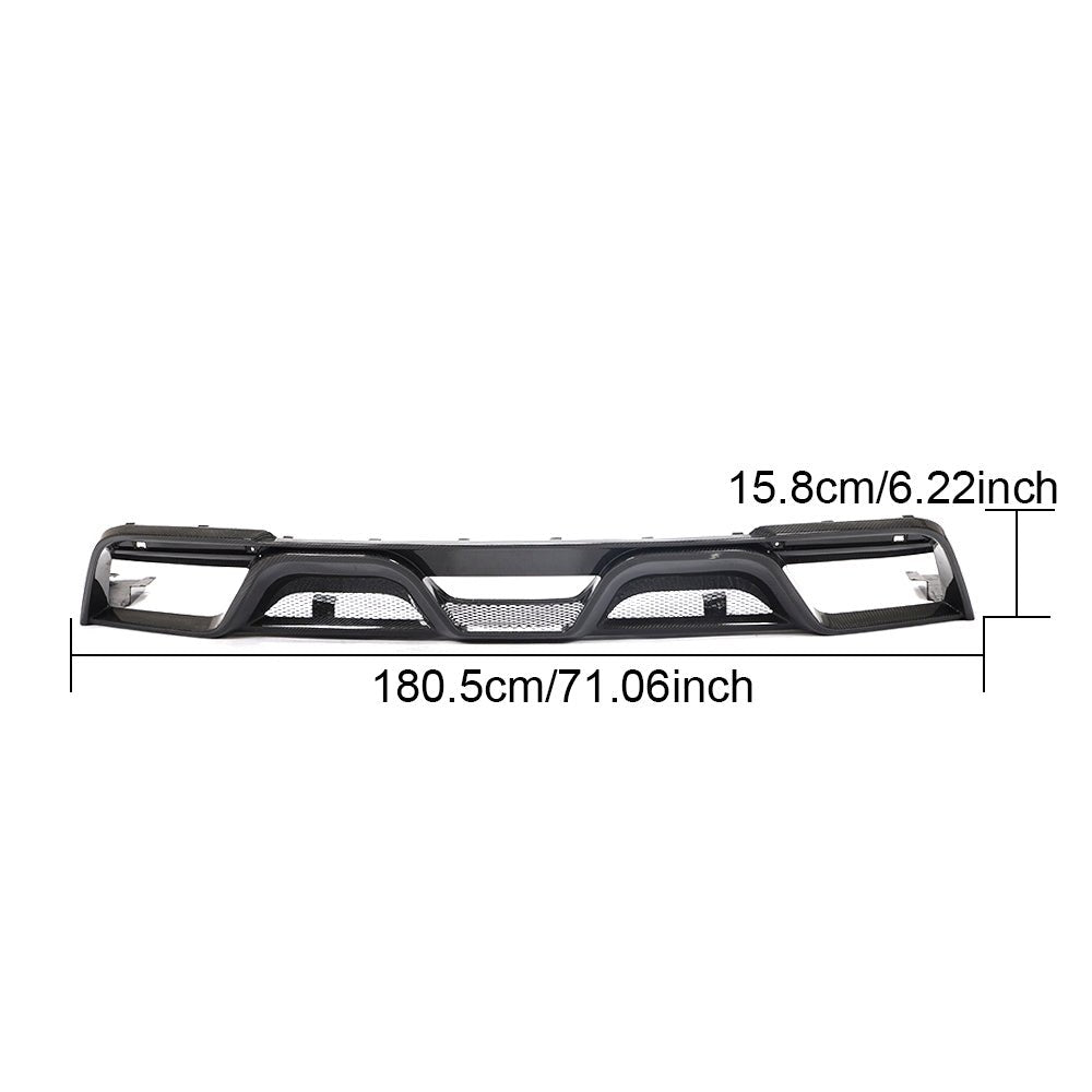 DynaCarbon™️ Carbon Rear Diffuser for Ford Mustang GT Coupe 2018-2019