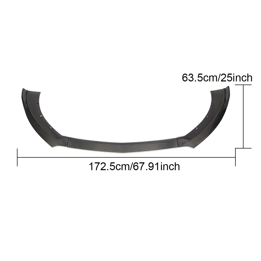 DynaCarbon™️ Carbon Fiber 3 PCS Front Lip for Ford Mustang GT Coupe 2015-2017 (Fits All GT and Ecoboost Models)
