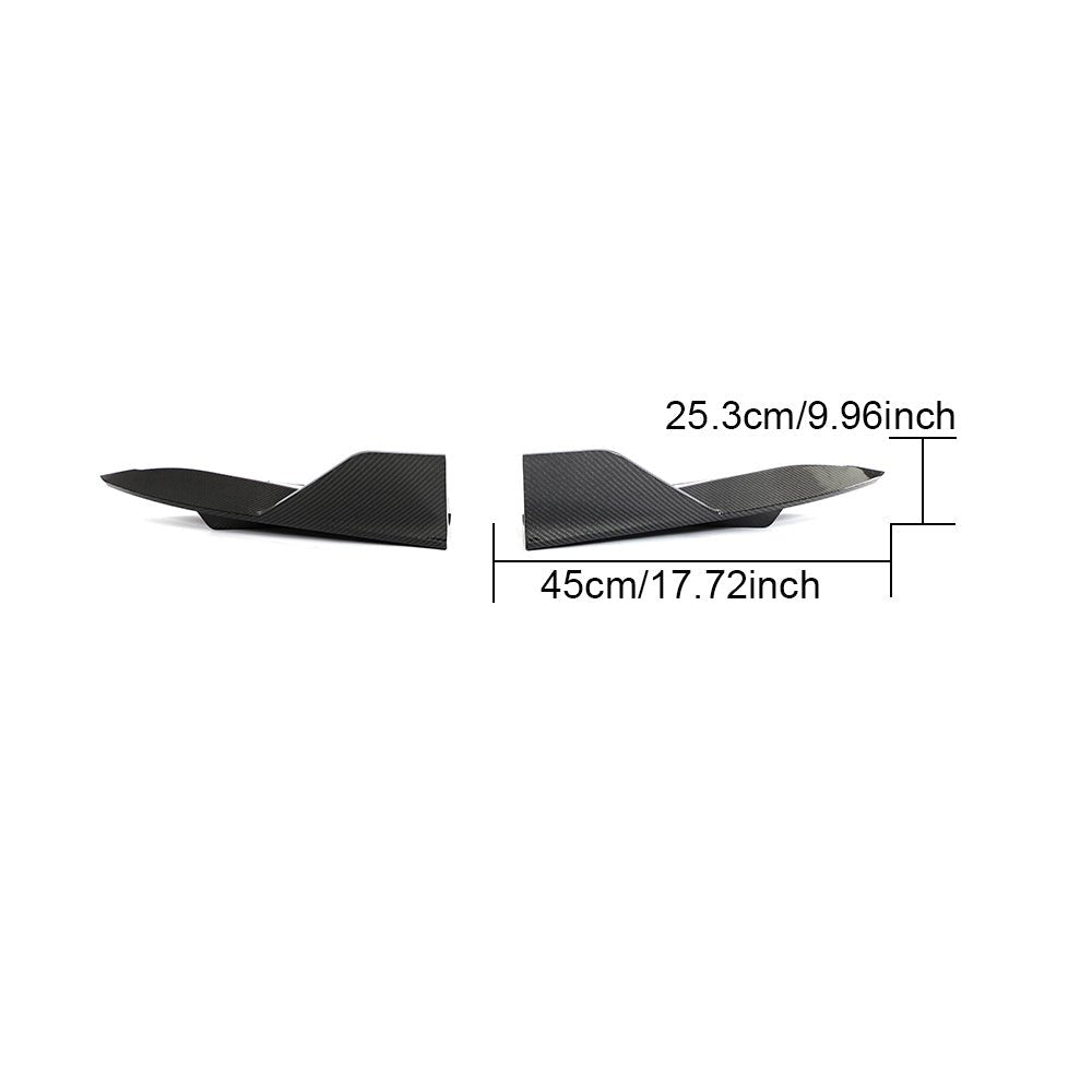 DynaCarbon™️ Carbon Rear Bumper Diffuser Splitters for Tesla Model S Plaid 2021-2023