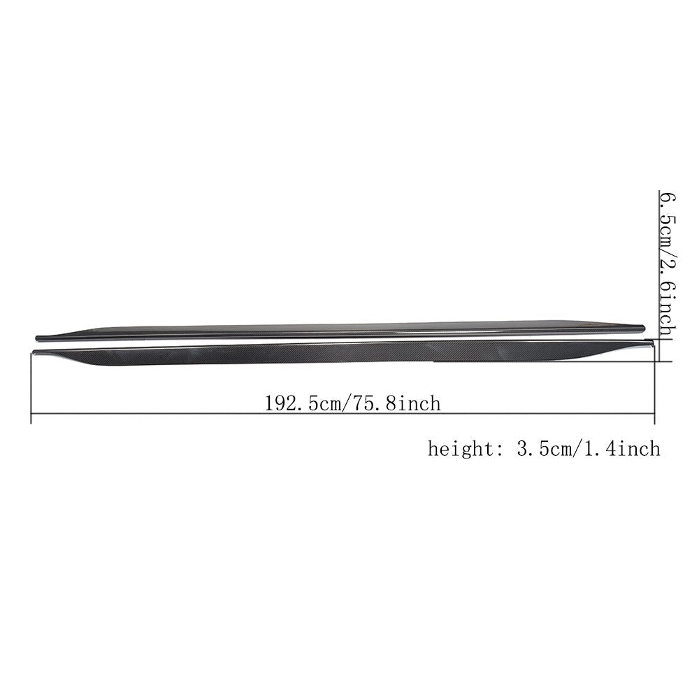 DynaCarbon™️ Carbon Side Skirts for Ford Mustang 2015-2023 (Fits all Ecoboost and GT Models)
