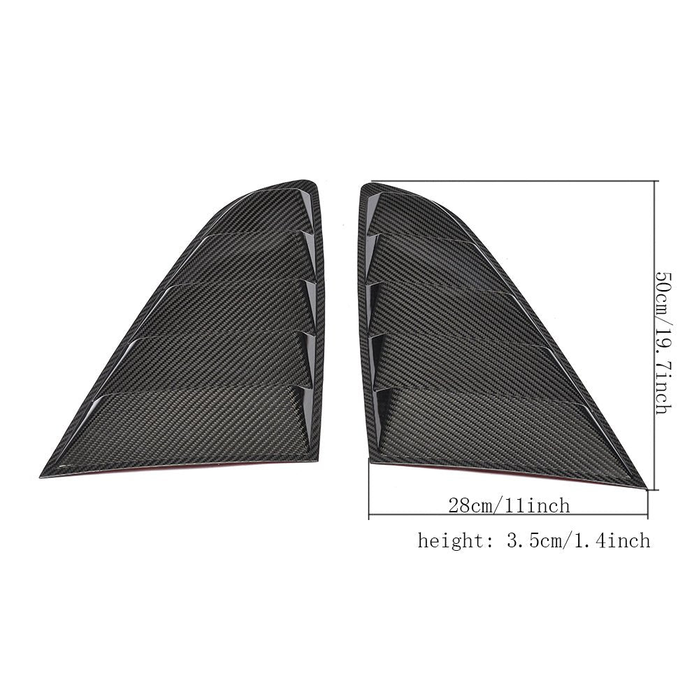 DynaCarbon™️ Carbon Rear Window Louver for Ford Mustang Coupe 2015-2023 (Fits All Models)