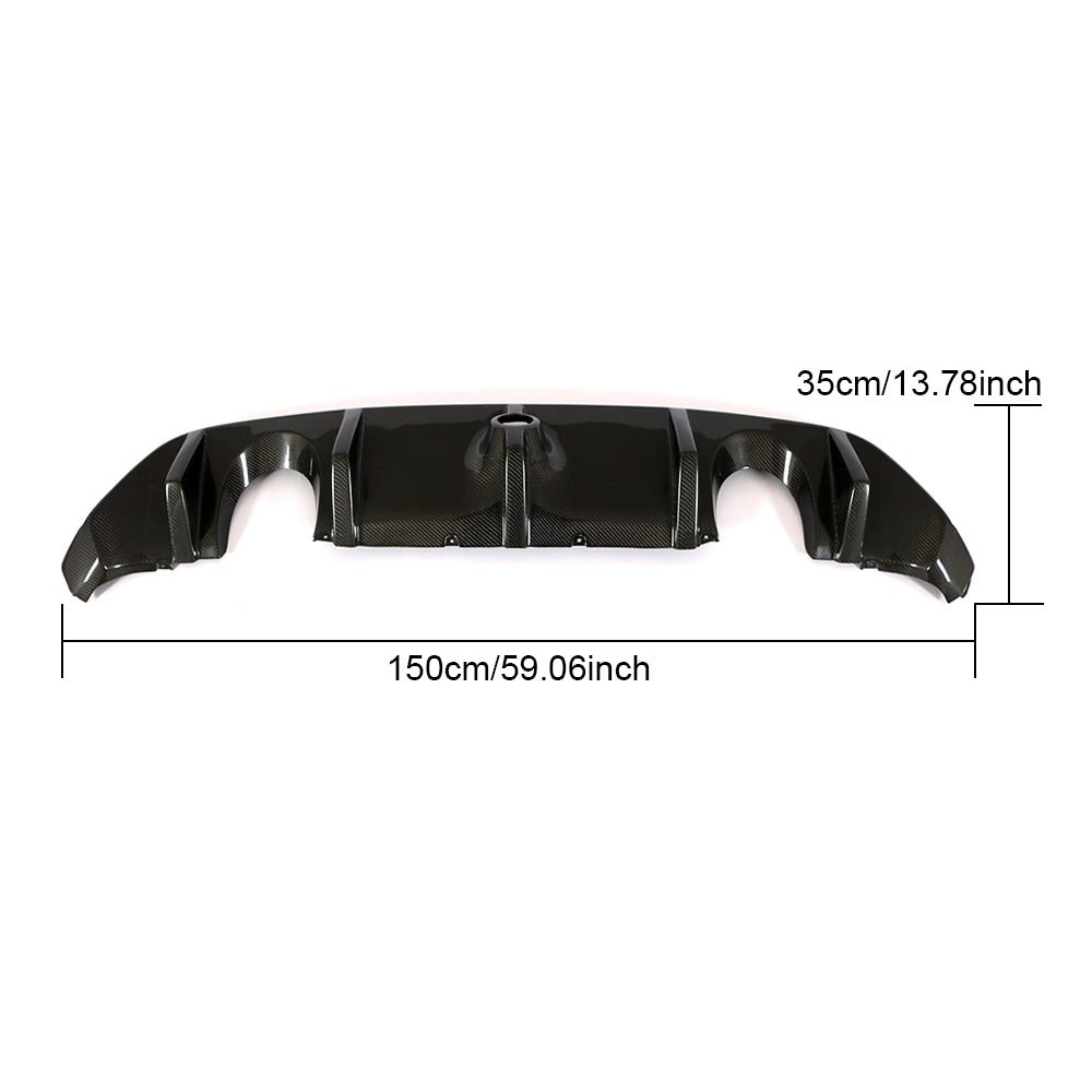Carbon Rear Bumper Lip Diffuser for Ford Focus RS 2016-2018, view 7